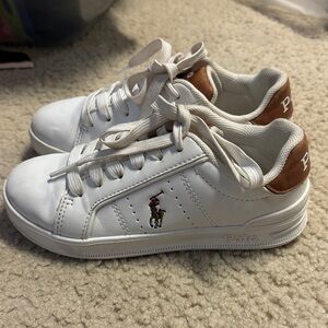 Polo by Ralph Lauren Kids White and Tan Sneakers